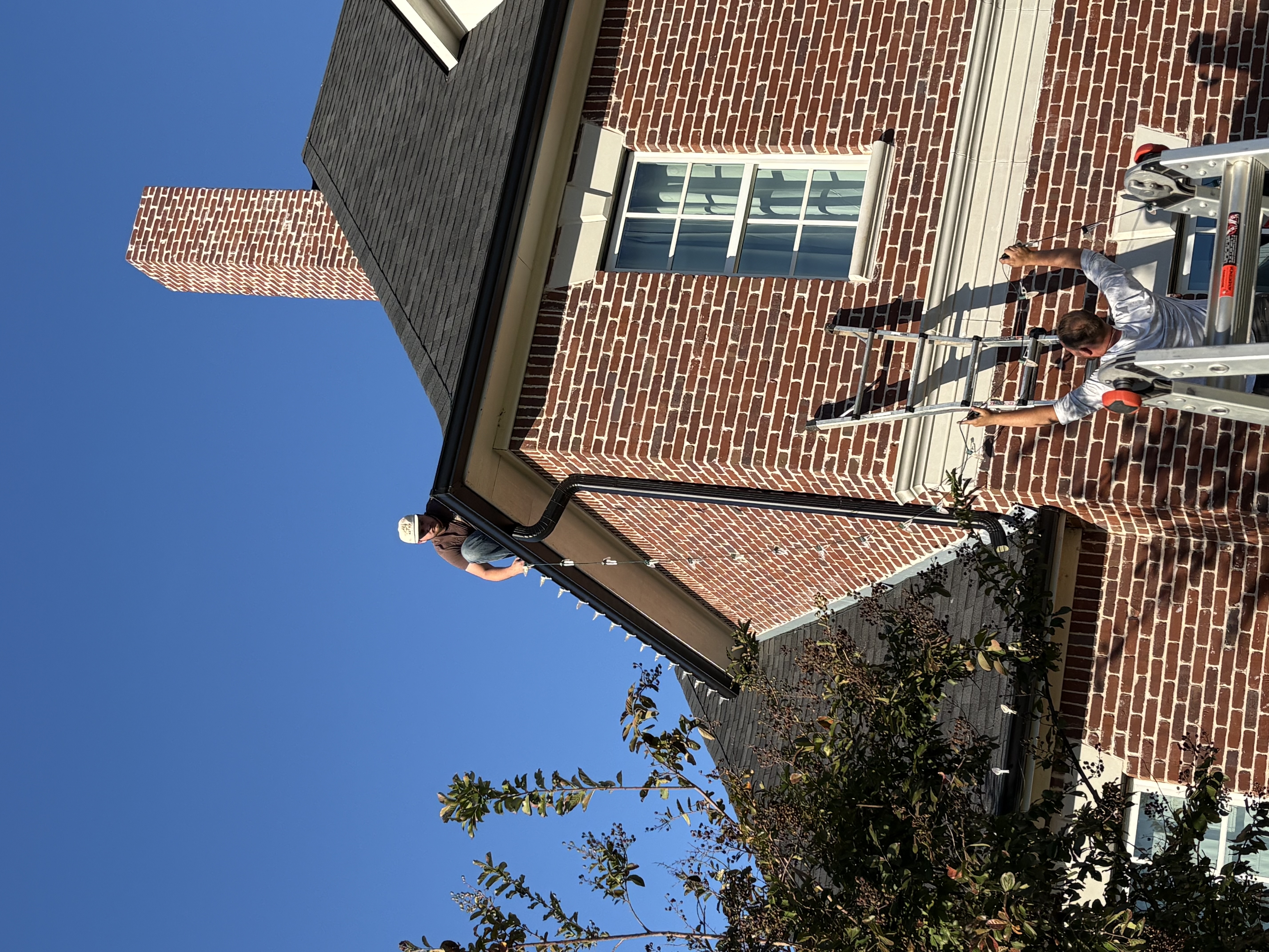 Professional holiday lighting installation